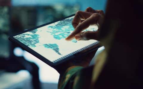 Dünya haritası tablet